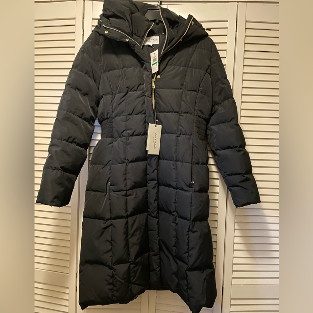 New With Tags Cole Haan Large Black Coat